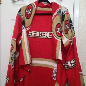 Vintage SF 49ers Wearable Fleece Red Stadium Blanket child size